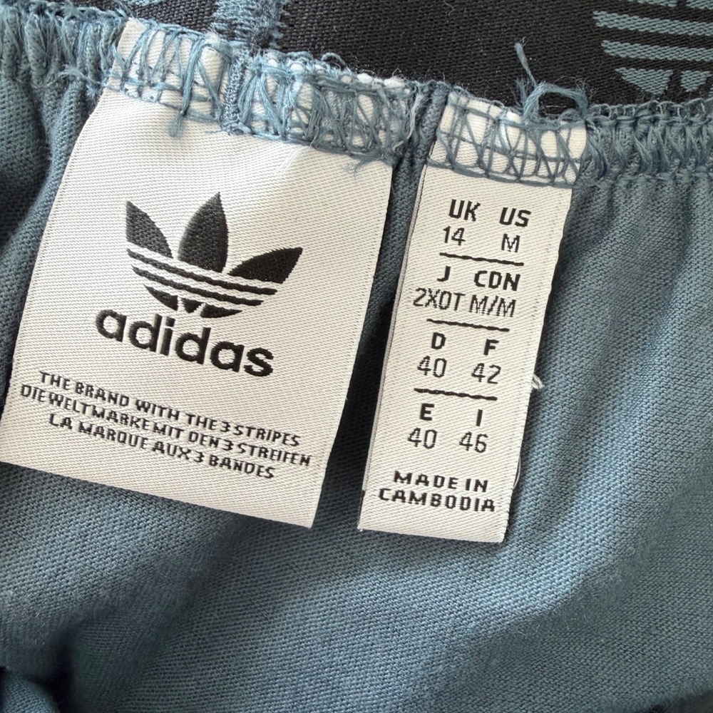 Adidas Originals Pleated Midi Skirt Women Medium Legacy Blue/Dash Green FU3757 - Picture 5 of 9